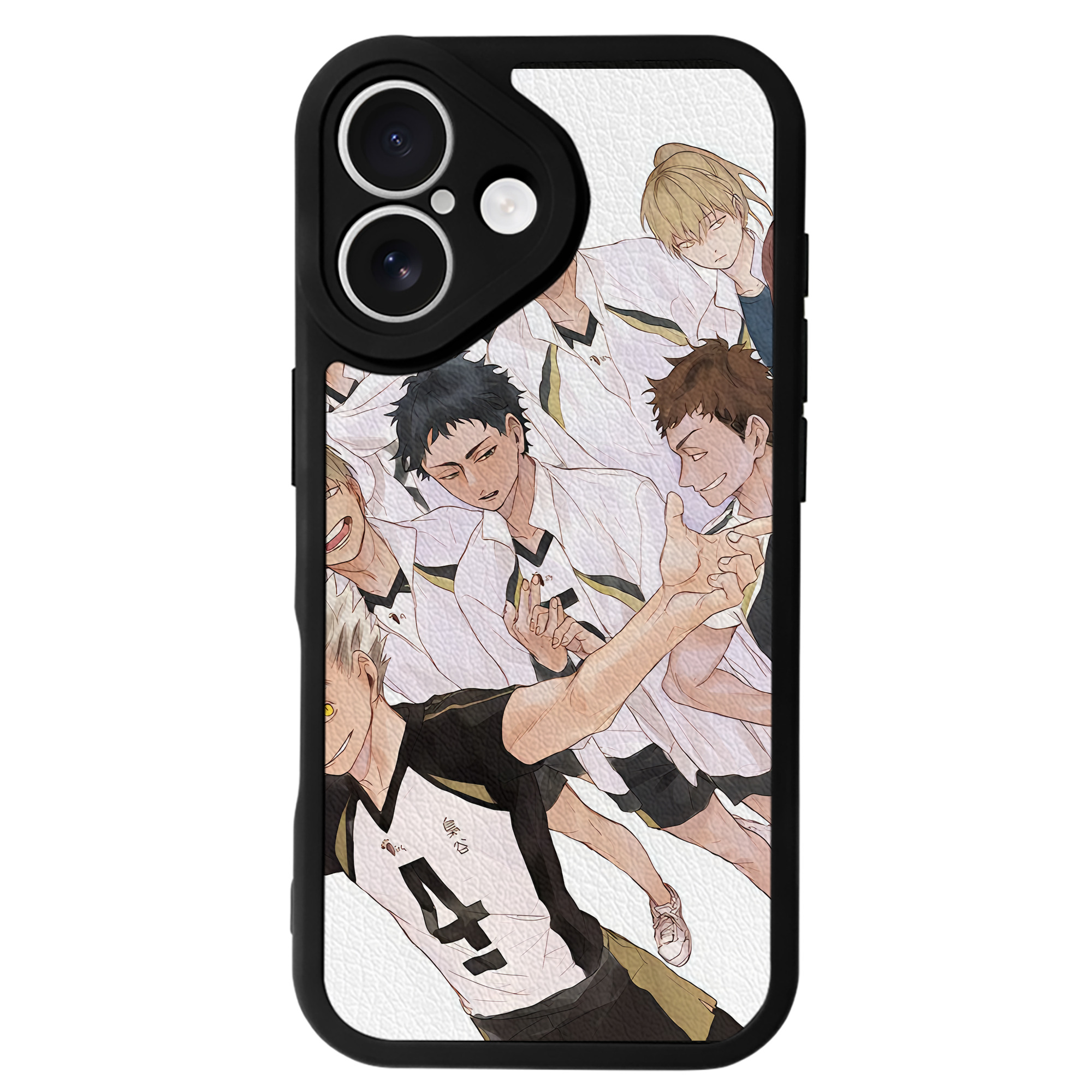 （画像用） ハイキュー!! Haikyu!! 【iPhone 16シリーズ対応】シリコンスマホケース（レザー調） 材質：シリコン